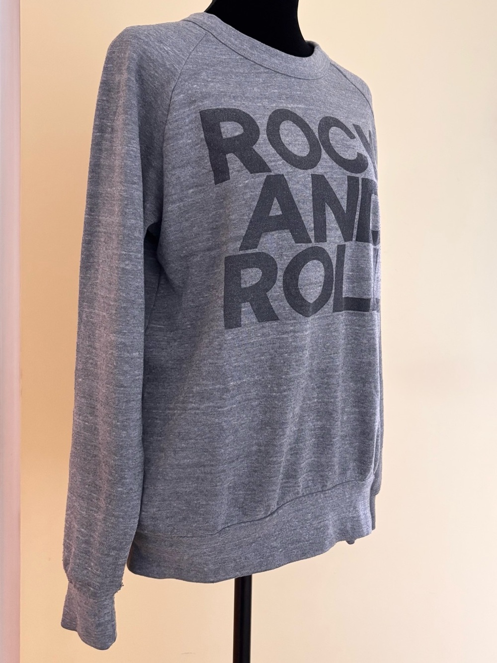 GUC Aviator Nation Rock and Roll Heather Gray Women's Size XS Sweatshirt